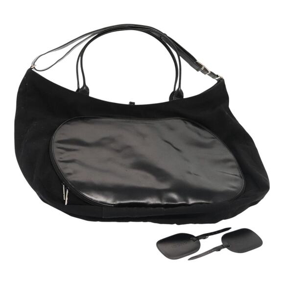 GUCCI Boston Bag Canvas Leather Black - Picture 1 of 16